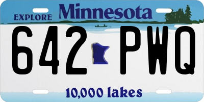 MN license plate 642PWQ