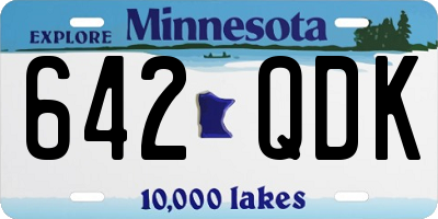 MN license plate 642QDK