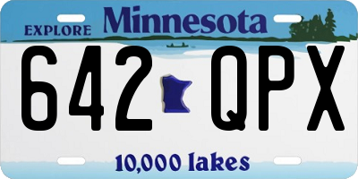 MN license plate 642QPX