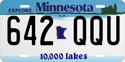 MN license plate 642QQU