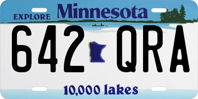 MN license plate 642QRA