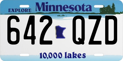 MN license plate 642QZD