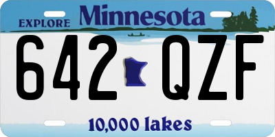 MN license plate 642QZF