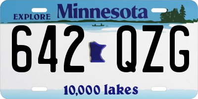 MN license plate 642QZG
