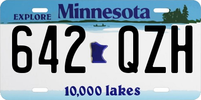 MN license plate 642QZH