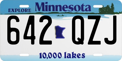 MN license plate 642QZJ