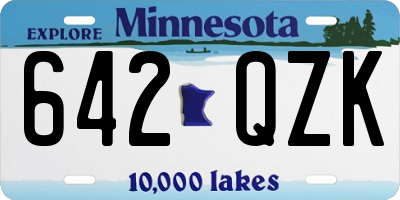 MN license plate 642QZK