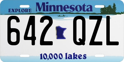 MN license plate 642QZL