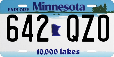 MN license plate 642QZO