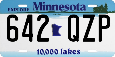 MN license plate 642QZP