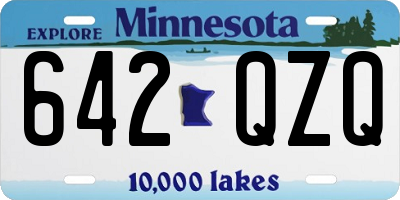 MN license plate 642QZQ