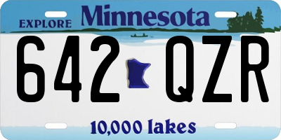 MN license plate 642QZR