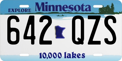 MN license plate 642QZS