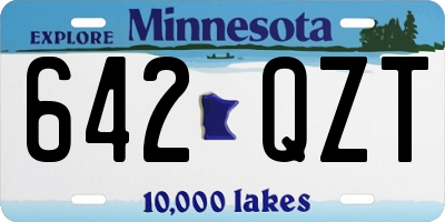 MN license plate 642QZT