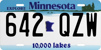 MN license plate 642QZW