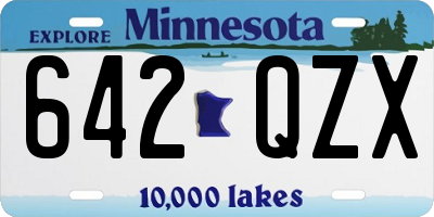 MN license plate 642QZX