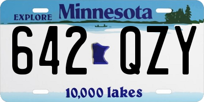 MN license plate 642QZY