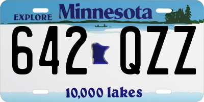 MN license plate 642QZZ