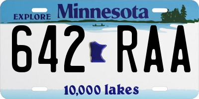 MN license plate 642RAA