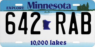 MN license plate 642RAB