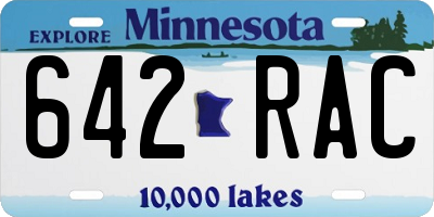 MN license plate 642RAC
