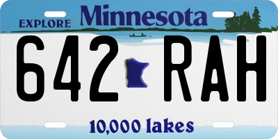 MN license plate 642RAH