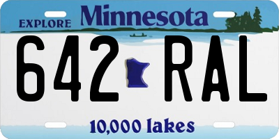 MN license plate 642RAL