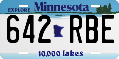 MN license plate 642RBE