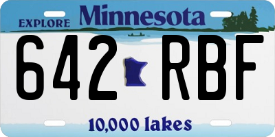 MN license plate 642RBF