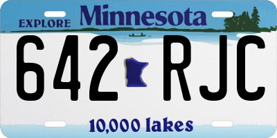 MN license plate 642RJC