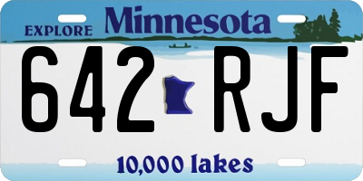 MN license plate 642RJF