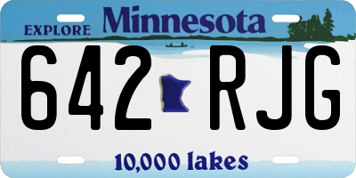 MN license plate 642RJG