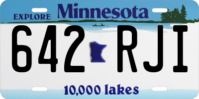 MN license plate 642RJI