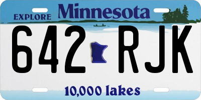 MN license plate 642RJK