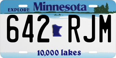 MN license plate 642RJM