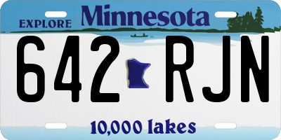 MN license plate 642RJN