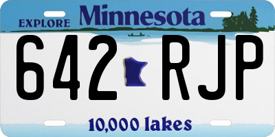 MN license plate 642RJP