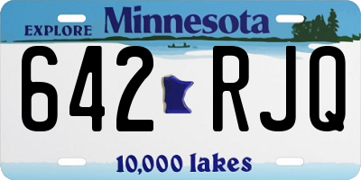 MN license plate 642RJQ