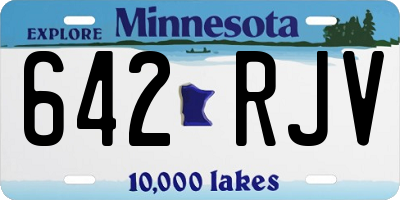 MN license plate 642RJV