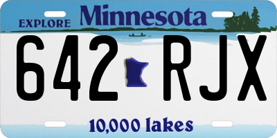 MN license plate 642RJX