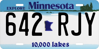 MN license plate 642RJY