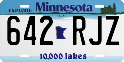 MN license plate 642RJZ