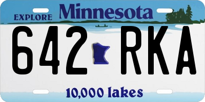 MN license plate 642RKA