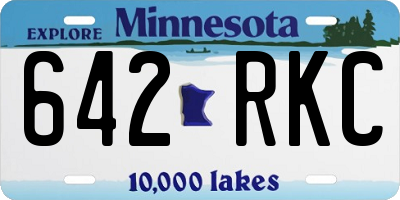 MN license plate 642RKC