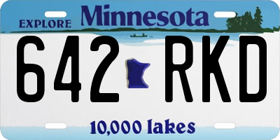 MN license plate 642RKD
