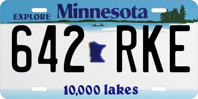 MN license plate 642RKE
