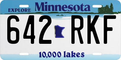 MN license plate 642RKF