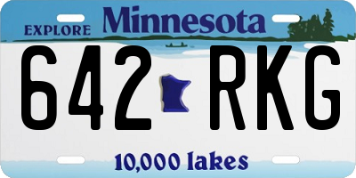 MN license plate 642RKG