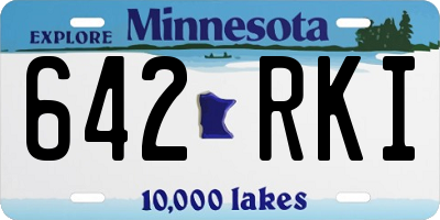 MN license plate 642RKI