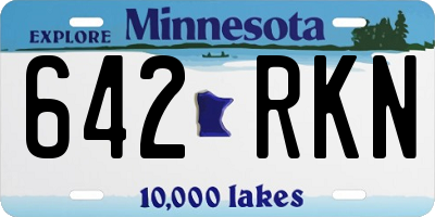 MN license plate 642RKN